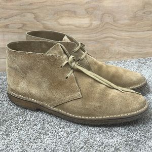 J. Crew Tan Suede Lace Up Boot Gum Sole Size 10 desert boots